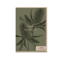 Typoflora - Banksia Birthday Card