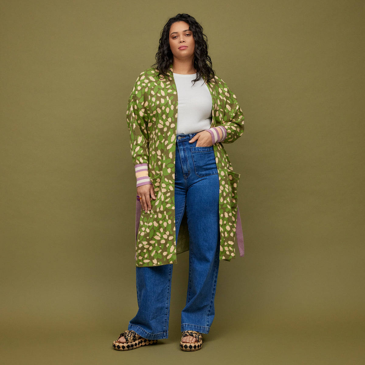 Sage x Clare | Hermosa Jacquard Robe