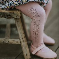 Minihaha | Open Work Tights Dusky Pink