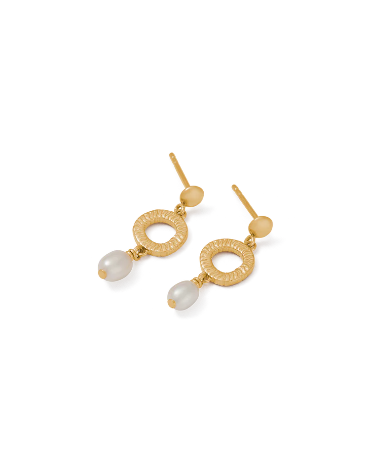 Kirstin Ash | Isole Pearl Earrings (18k Gold Plated)