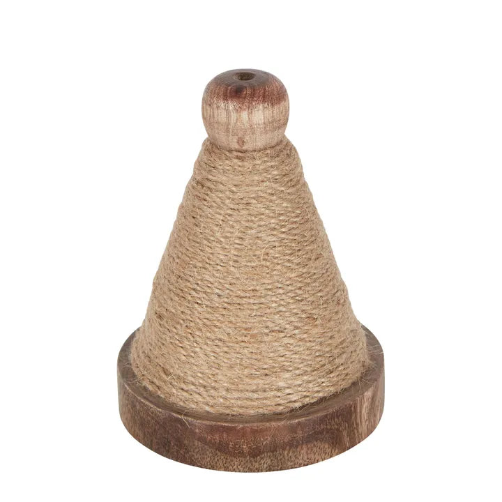 Jute Cord On Wooden Triangle Spool Natural