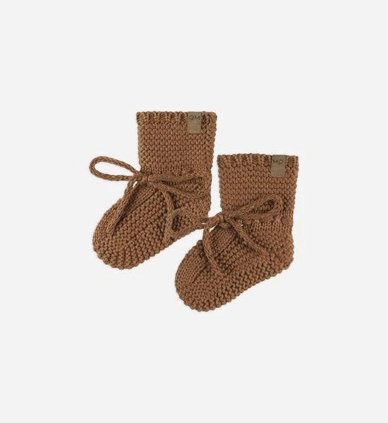 Quincy Mae | Knit Booties - Cinnamon