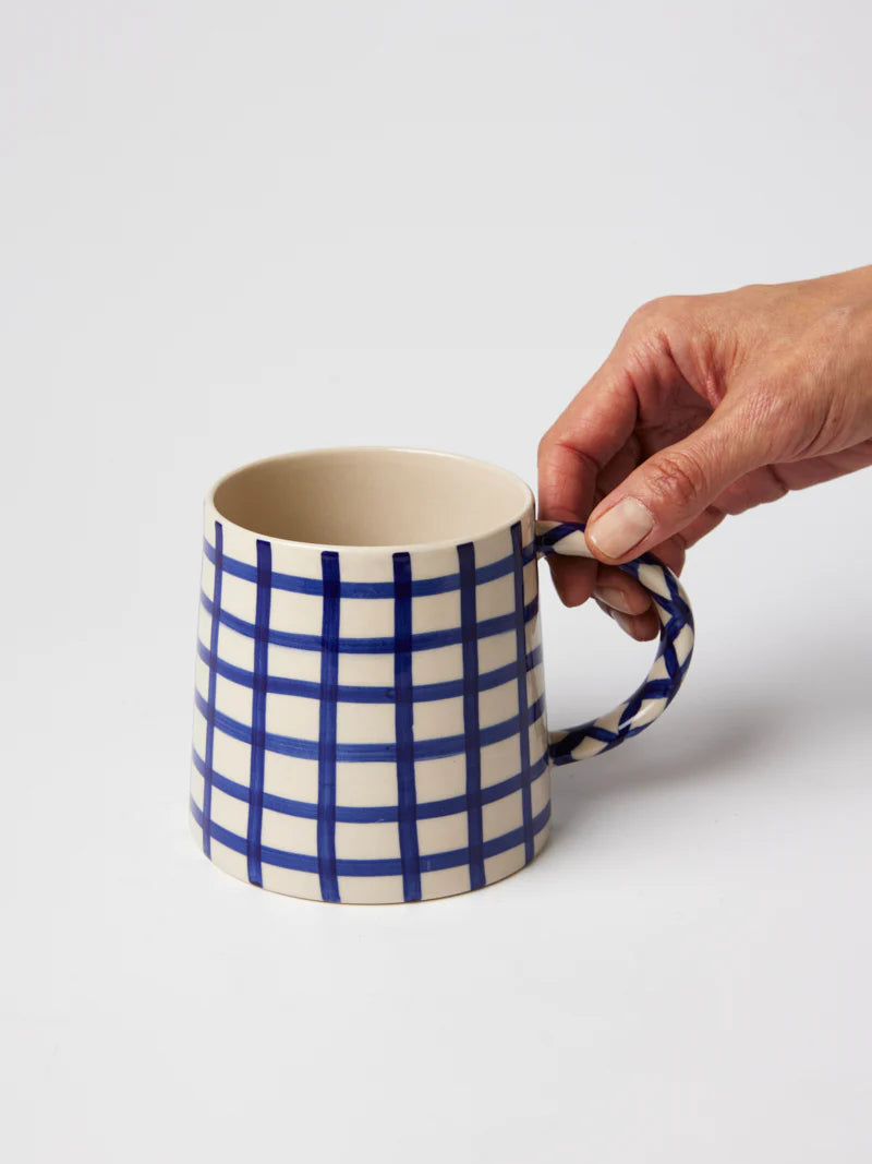 Jones & Co | Larder Check Mug - Navy
