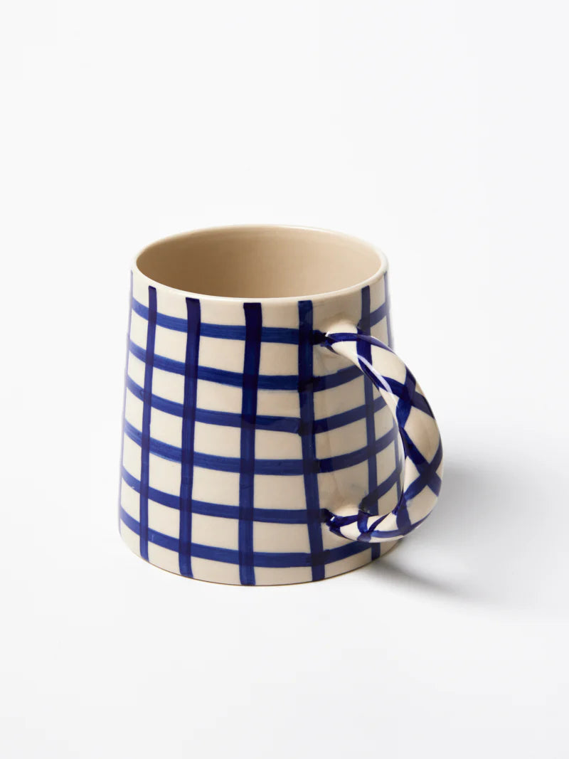 Jones & Co | Larder Check Mug - Navy