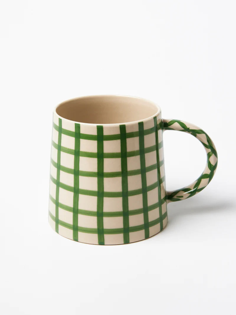 Jones & Co | Larder Check Mug - Green