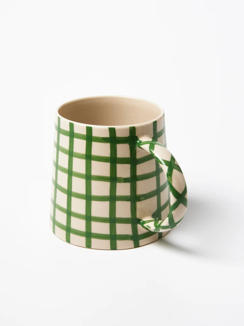 Jones & Co | Larder Check Mug - Green
