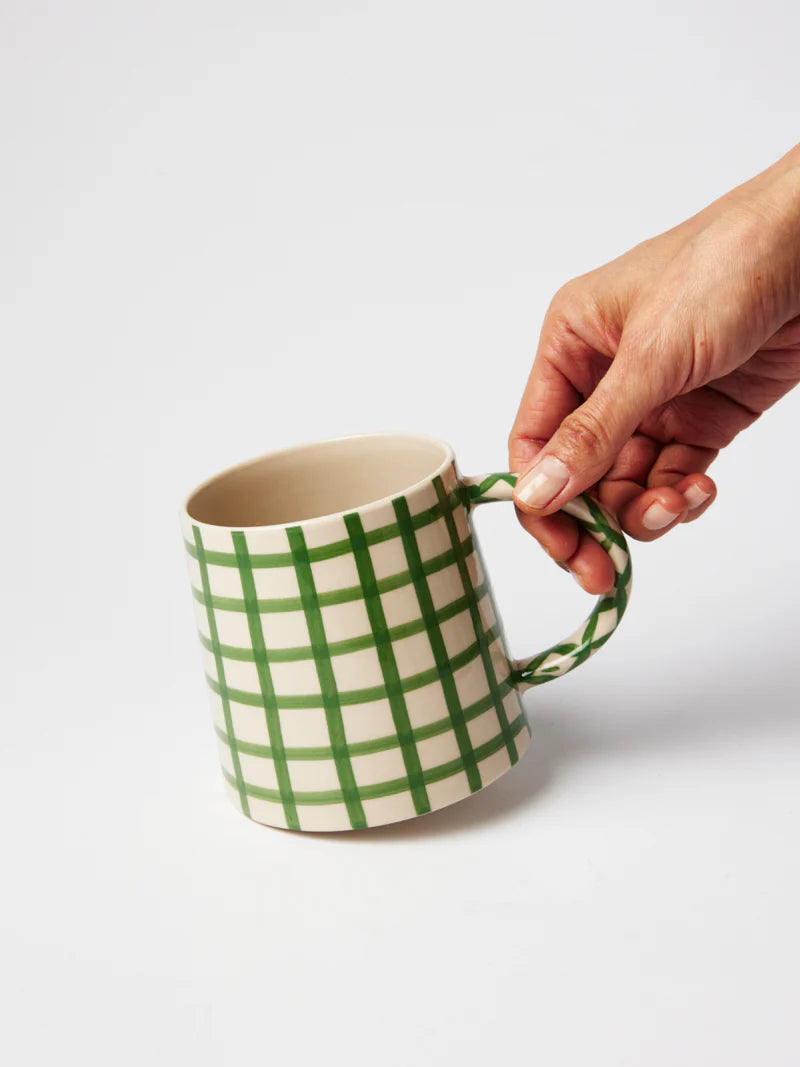 Jones & Co | Larder Check Mug - Green