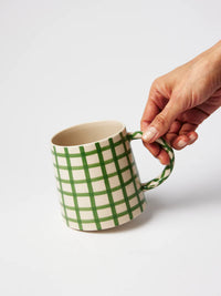 Jones & Co | Larder Check Mug - Green