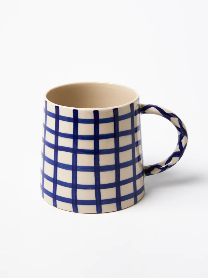 Jones & Co | Larder Check Mug - Navy