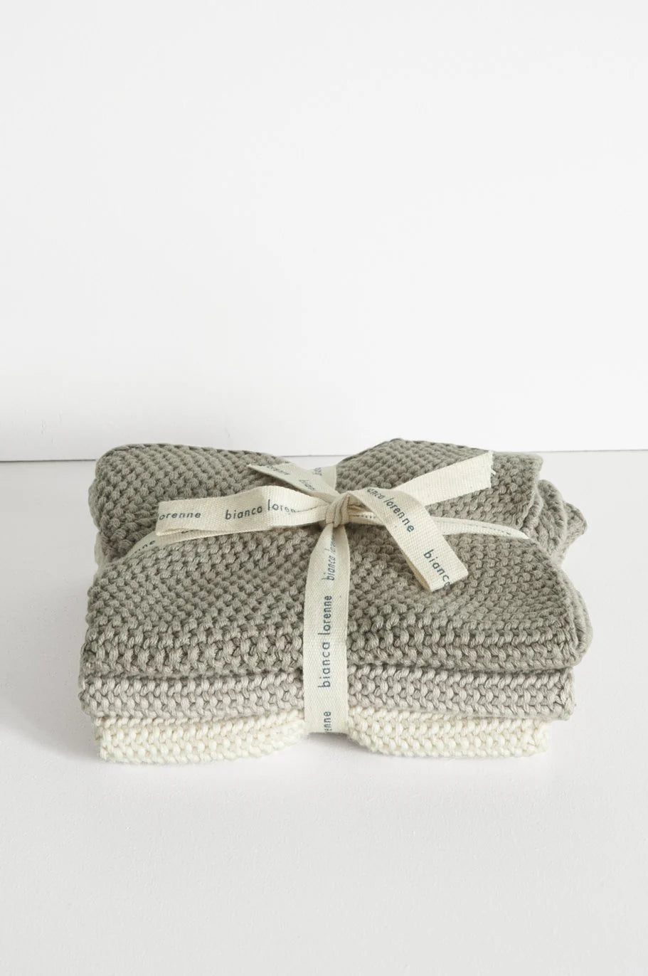 Bianca Lorenne | Lavette Taupe Washcloths - Set of 3