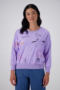 Olga De Polga | Montage Sweatshirt Lilac