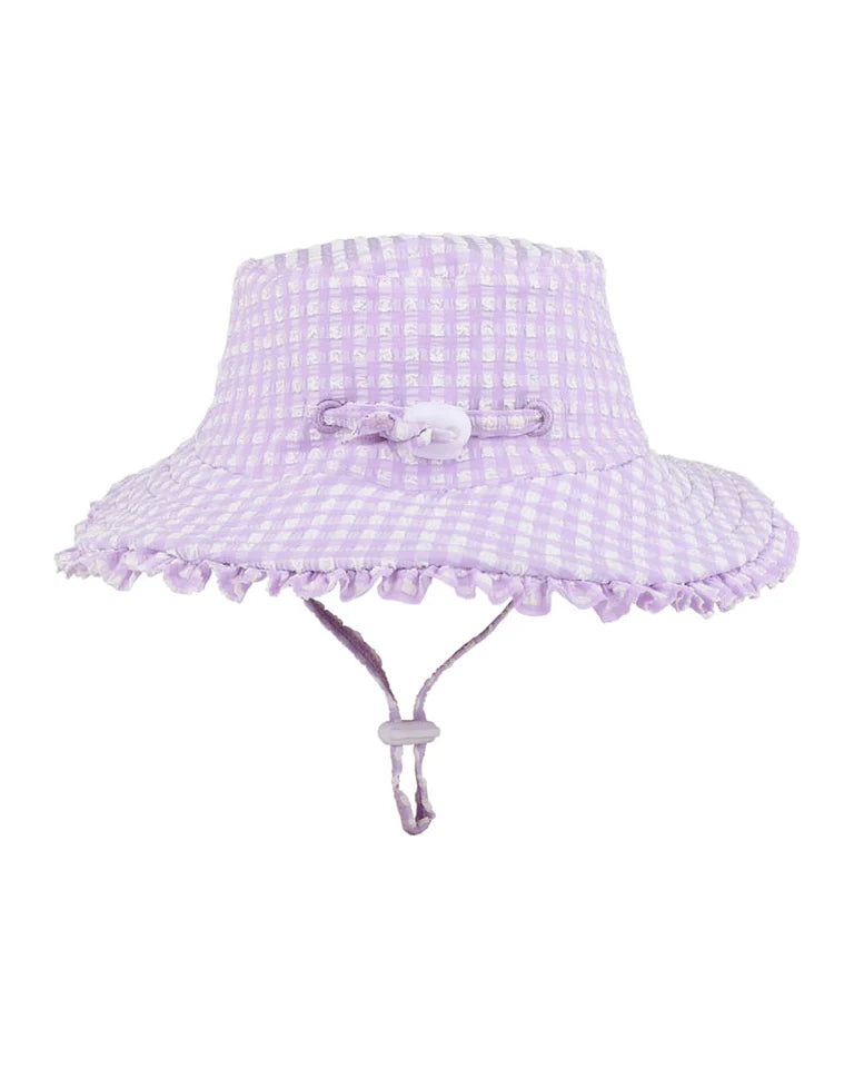 Minihaha Swim | Lilac Gingham Swim Hat
