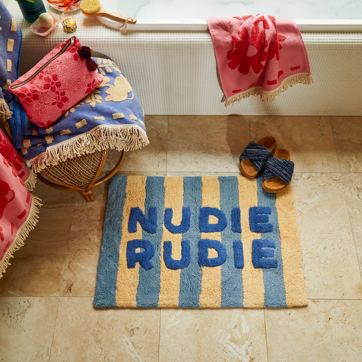 Sage x Clare | Ira Nudie Rudie Bath Mat - Blue Jean