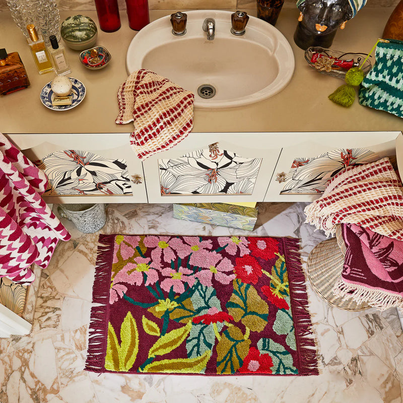 Sage x Clare || Genevieve Bath Mat - Mahogany