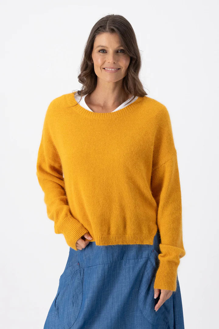 Olga De Polga | Portland Sweater in Mustard Angora