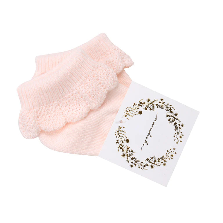 Minihaha | Pale Pink Drop Needle Socks