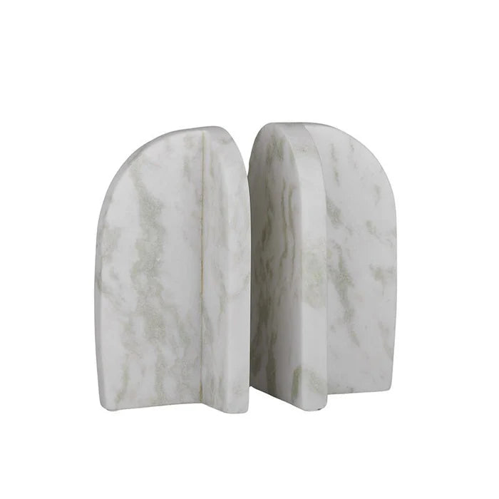 ONYX SET OF 2 MARBLE BOOKENDS GREEN - PICK UP ONLY