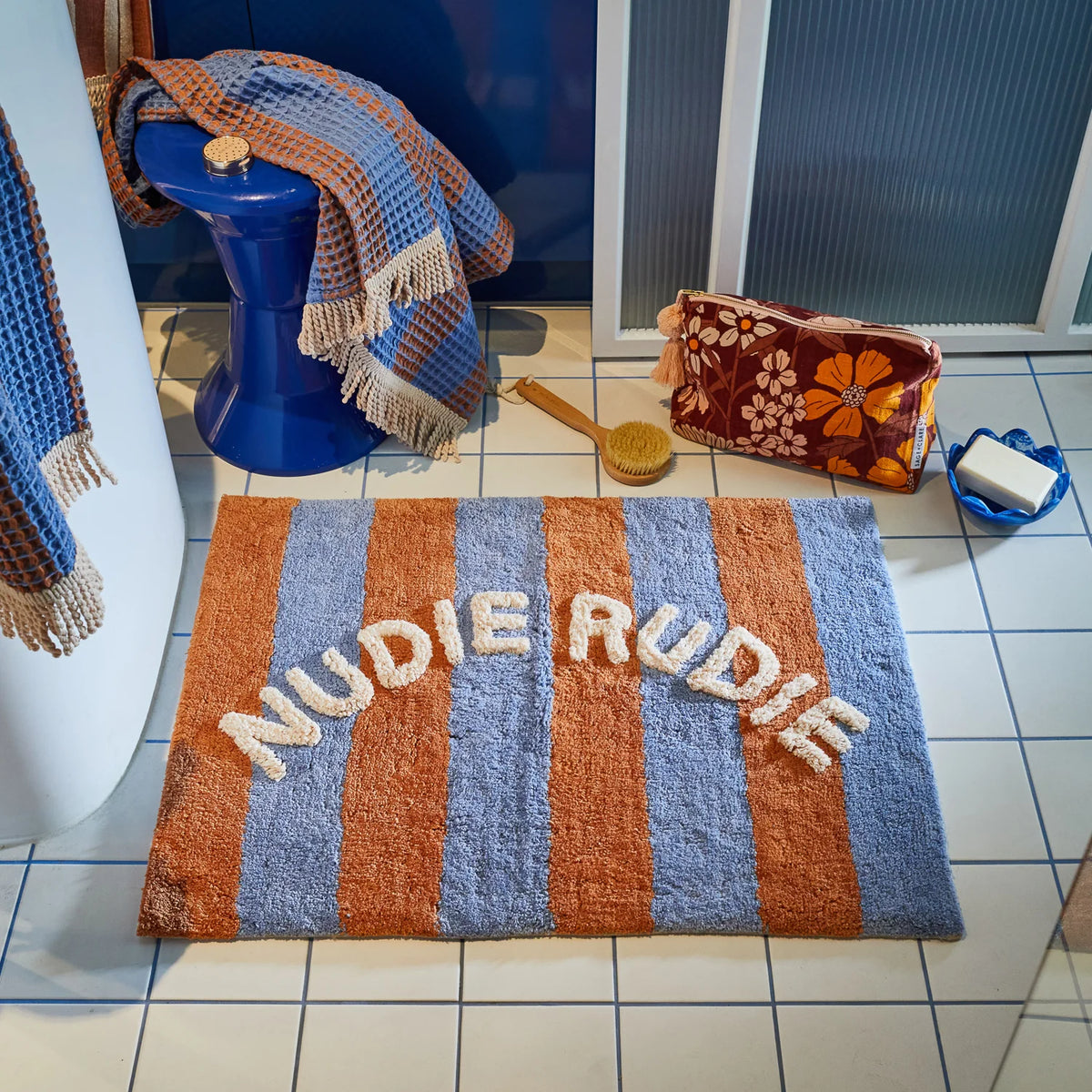 Sage x Clare || Zelia Nudie Bath Mat - Blue Jay