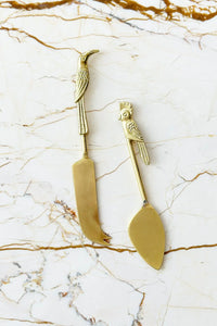 Parrot Brass Cheese Knives S2