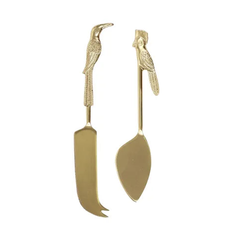 Parrot Brass Cheese Knives S2
