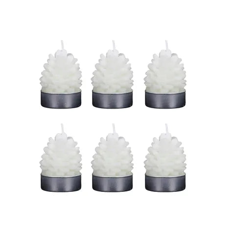 Pinecone Wax Candles - S/6