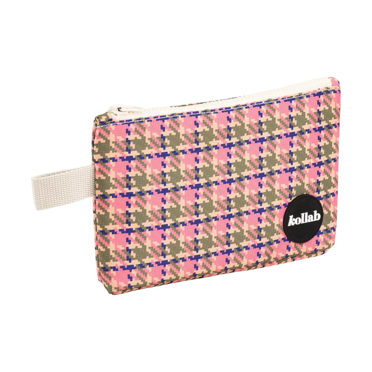 Kollab | Mini Pouch Pink Houndstooth