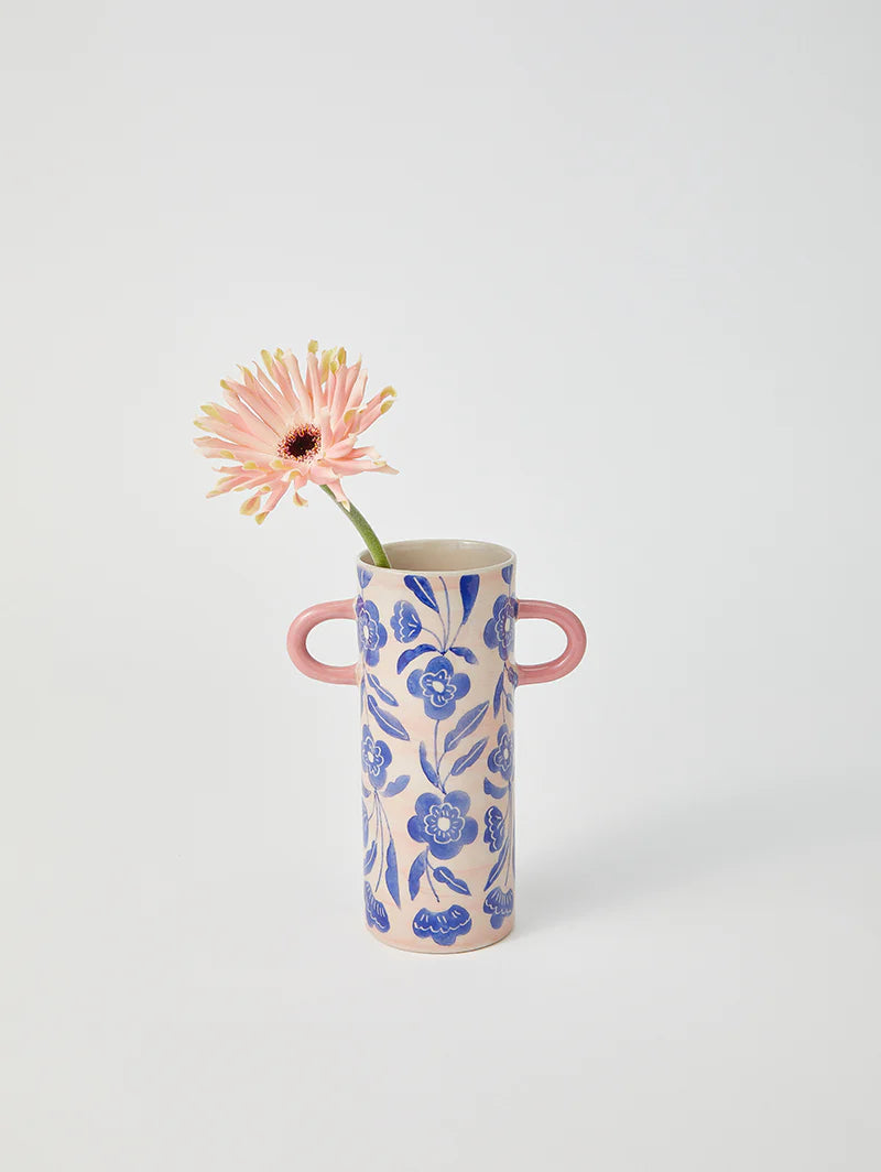 Jones & Co | Griffe Blue Floral Bud Vase