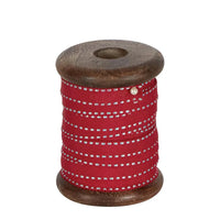 Red Grosgrain Ribbon on Wooden Spool