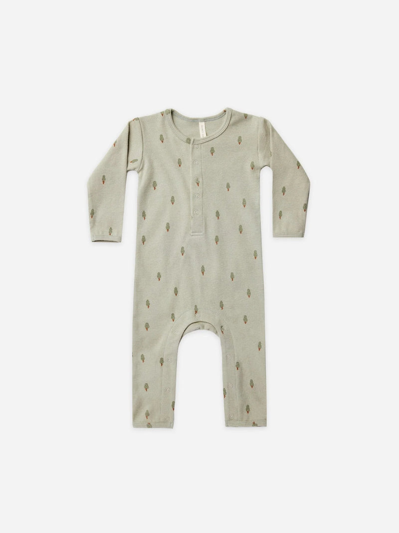 Quincy Mae | Ribbed Baby Jumpsuit Trees