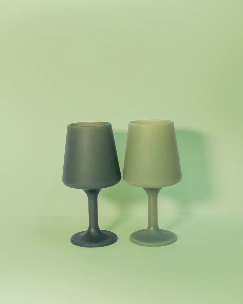 Swepp | Sage + Olive - Silicone Unbreakable Wine Glasses