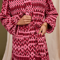 Sage x Clare || Arlette Towelling Robe - Cosmo Pink