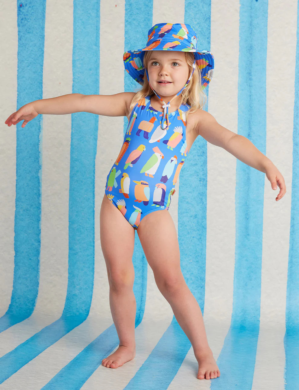 Halcyon Nights | Elastic Strap Bather Flamin' Galahs