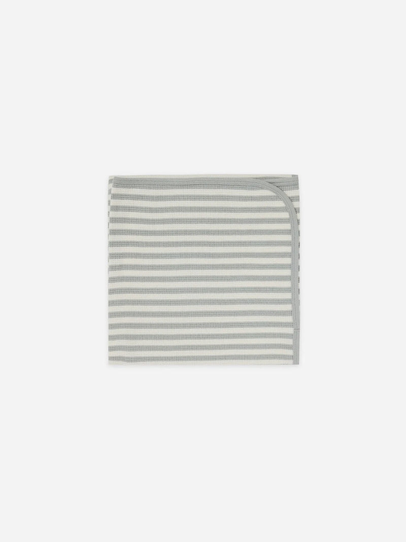 Quincy Mae | Waffle Baby Blanket Sky Stripe