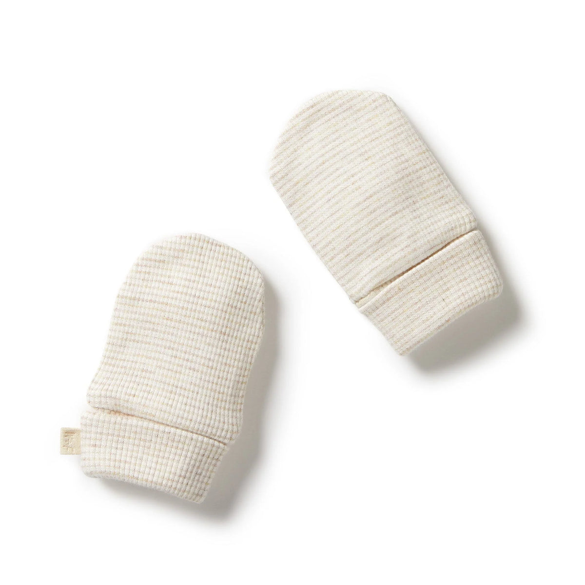 Wilson + Frenchy | Oatmeal Organic Stripe Rib Mittens