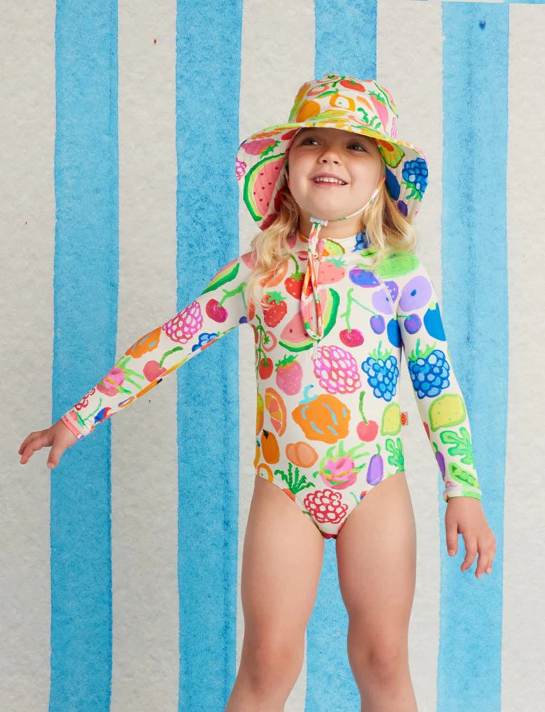 Halcyon Nights | Long Sleeve Zip Bather Eat The Rainbow