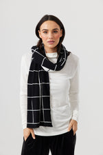 Holiday Trading Co. | Grid Wrap Scarf (Black/White)