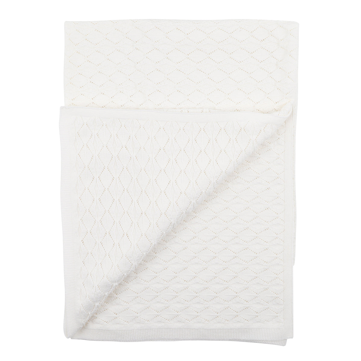 Bebe| Ivory Knitted Pointelle Blanket