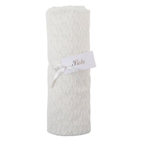 Bebe| Ivory Knitted Pointelle Blanket