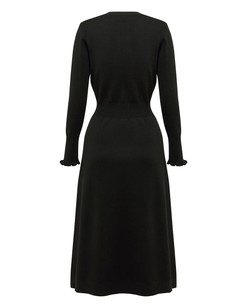 Iris & Wool | Kennedy Rib Dress - Black