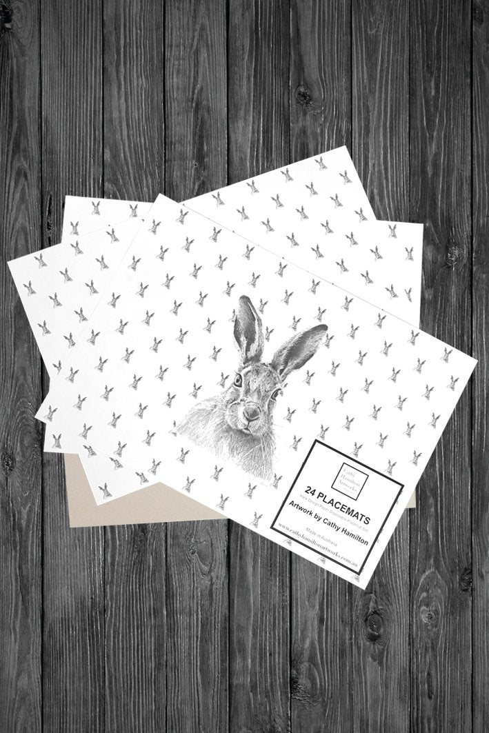 Cathy Hamilton Art || Hare Place Mats