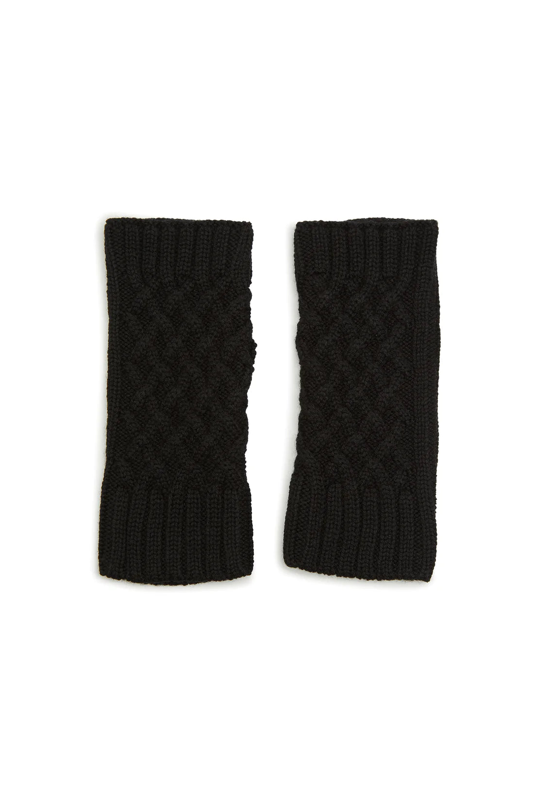 Iris & Wool | Cable Gloves Black