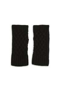 Iris & Wool | Cable Gloves Black