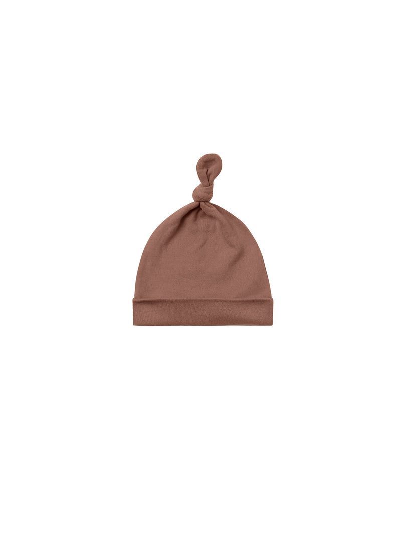 Quincy Mae | Knotted Baby Hat Pecan 0-6m