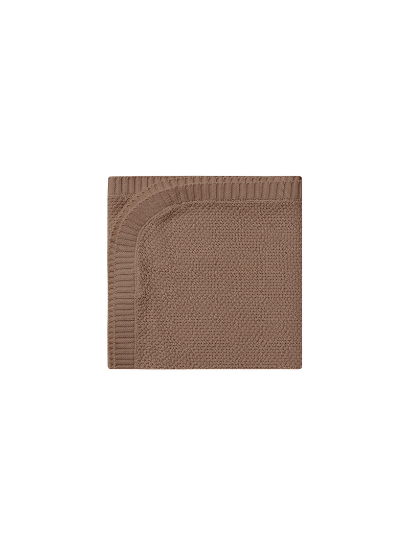 Quincy Mae | Knit Baby Blanket Cocoa