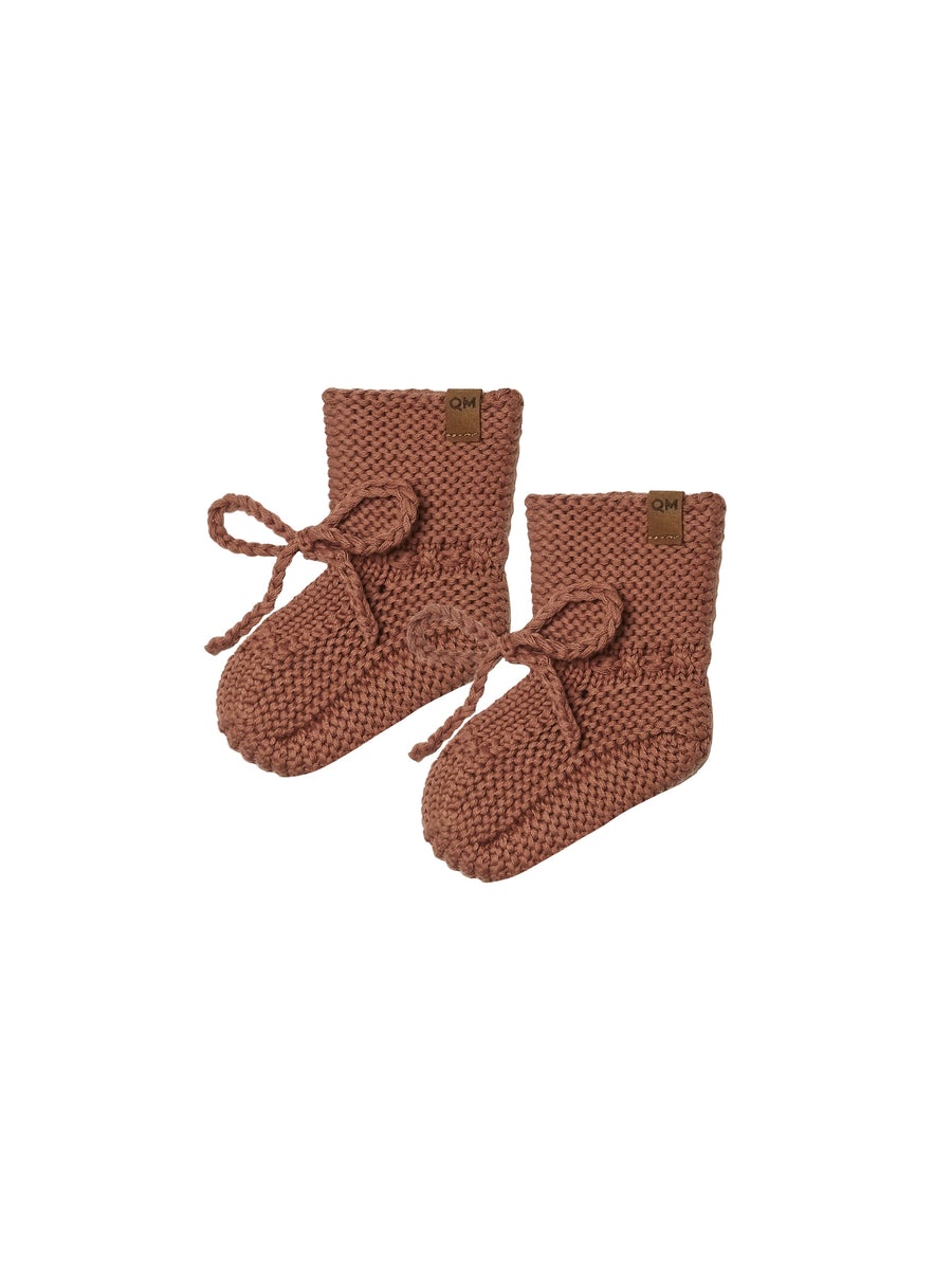 Quincy Mae | Knit Booties - Clay