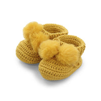 Dlux Baby | Topsy Faux Fur Pom Pom Booties