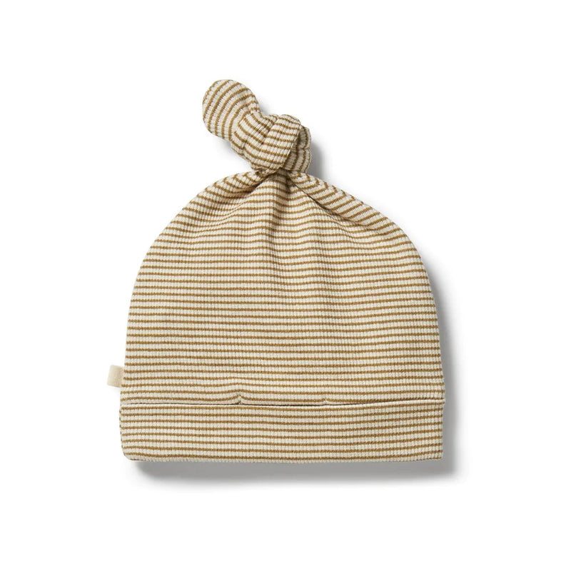 Wilson + Frenchy | Organic Stripe Rib Knot Hat - Leaf