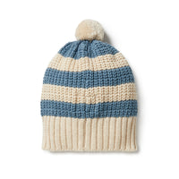 Wilson + Frenchy | Knitted Stripe Hat - Bluestone (M)