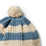 Wilson + Frenchy | Knitted Stripe Hat - Bluestone (M)