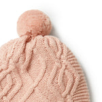 Wilson + Frenchy | Knitted Cable Hat - Rose (Large)